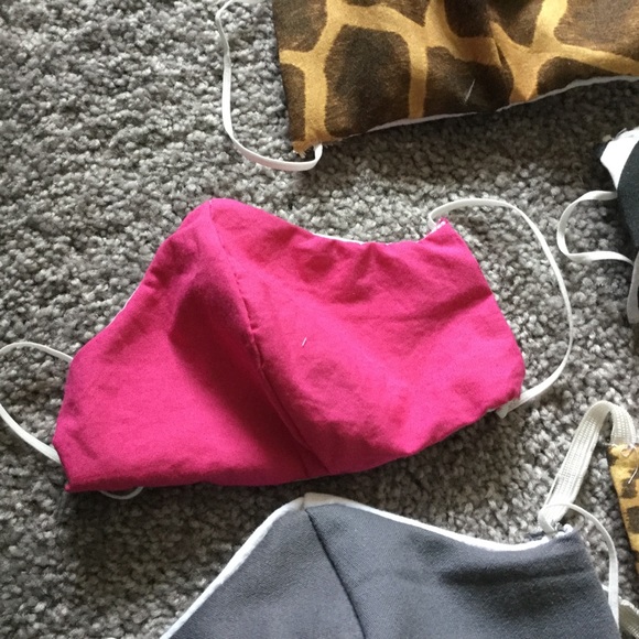 5 Handmade Kids Assorted Washable Face Masks - Picture 4 of 8